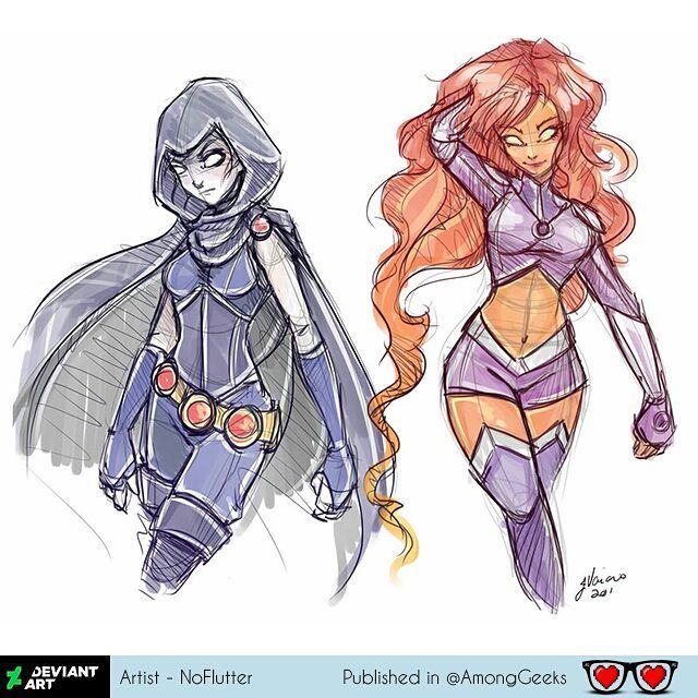 640x640 raven and starfire - Starfire Drawing