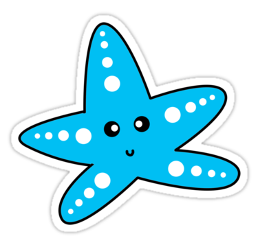 375x360 drawing starfish blue cartoon transparent png clipart free - Starfish Cartoon Drawing