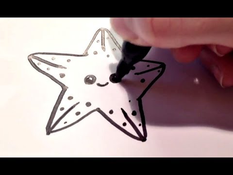 480x360 how to draw a cartoon starfish - Starfish Cartoon Drawing