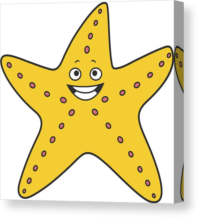 678x744 starfish cartoon canvas print canvas art - Starfish Cartoon Drawing