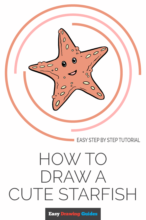600x900 How To Draw A Cute Starfish - Starfish Drawing