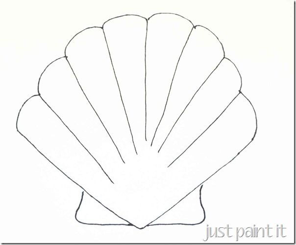 604x501 Seashell And Starfish Pattern Printables Pins Ocean Crafts - Starfish Drawing Template