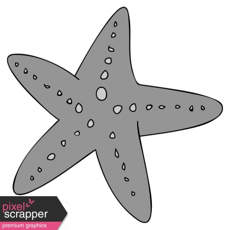456x456 Starfish Sticker Template Graphic - Starfish Drawing Template