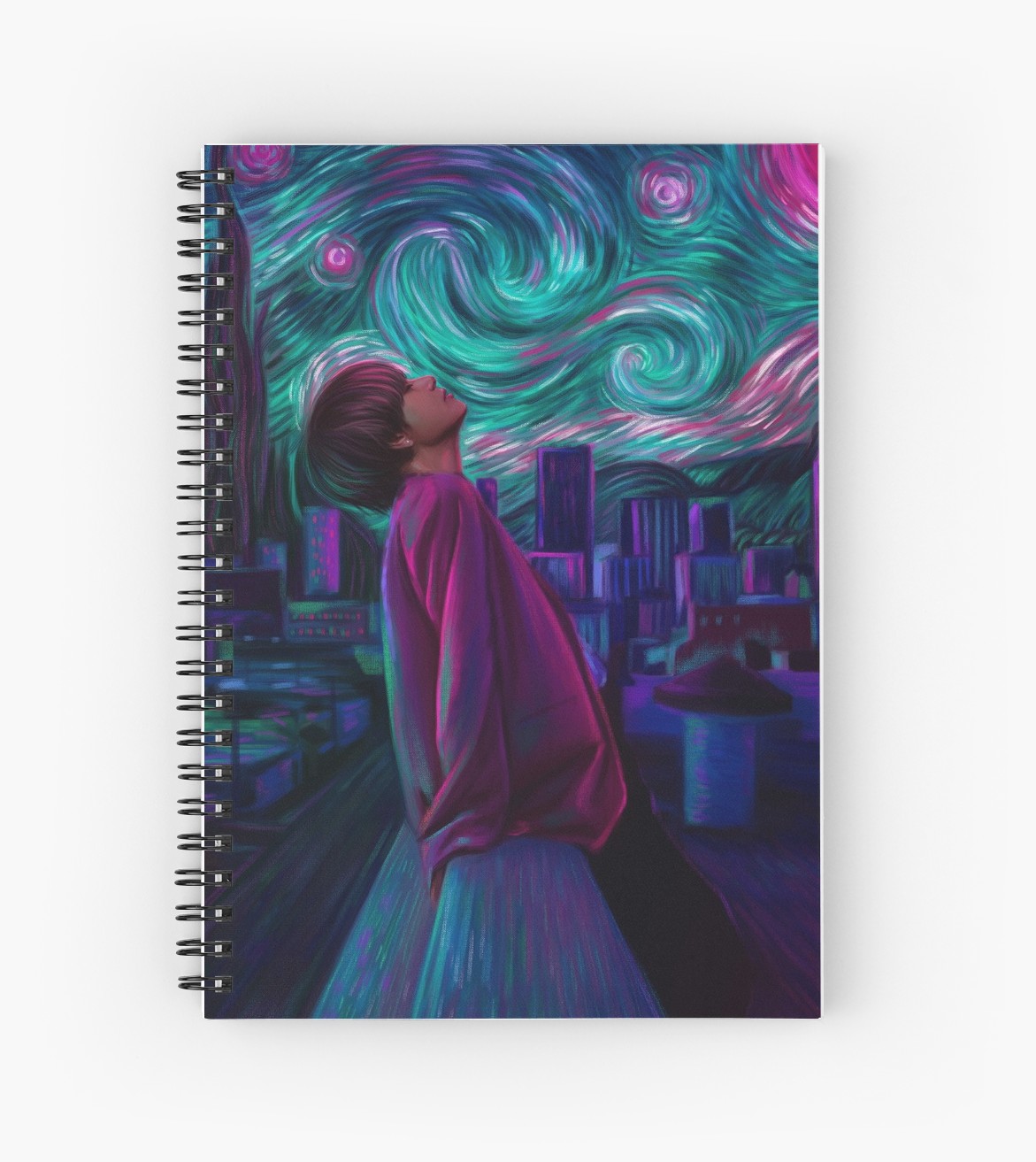 1171x1313 kim taehyung starry night spiral notebooks - Starry Night Drawing