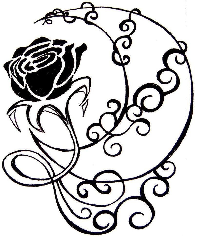 821x972 Pix For Gt Crescent Moon Drawing Tattoo Tattoo's Star Tattoos - Stars And Moon Drawing