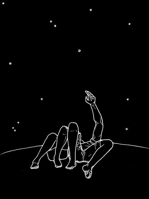 479x640 Couple, Drawing, Happy, Love, Stars, Tfios, Tumblr, All - Stars Drawing Tumblr