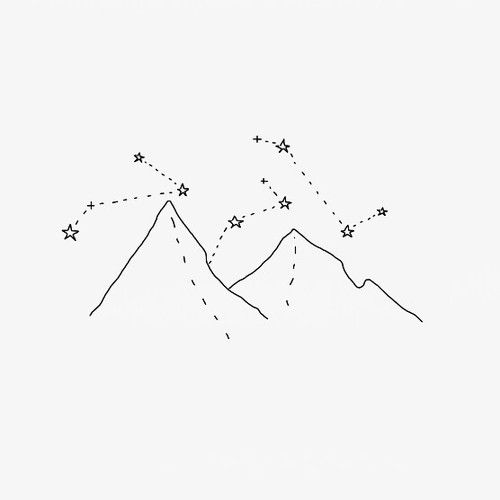 500x500 mountains, stars, and constellation image your likes - Stars Drawing Tumblr