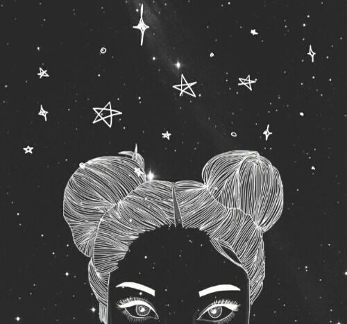 500x467 Image About Girl In Papel De Parede - Stars Drawing Tumblr