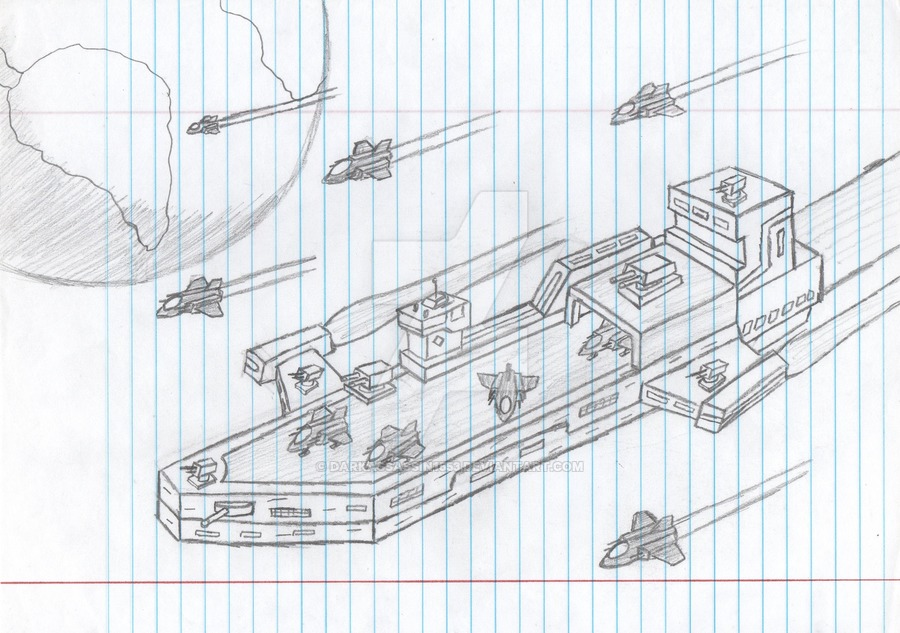 900x633 starship carrier - Starship Drawing