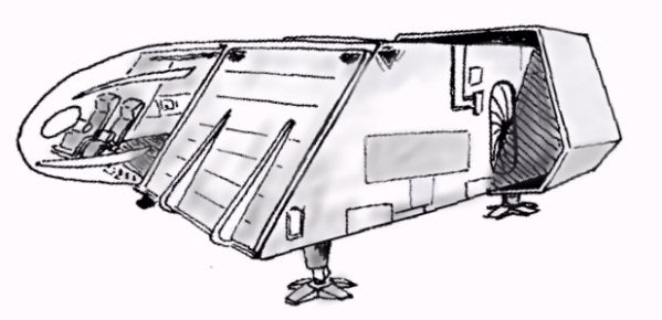 599x290 drawing the courier starship starguild space opera noir - Starship Drawing