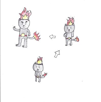 396x400 My Own Fire Starter Pokemon - Starter Drawings