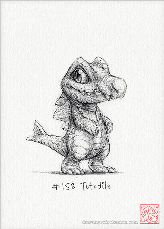 570x798 Totodile - Starter Drawings