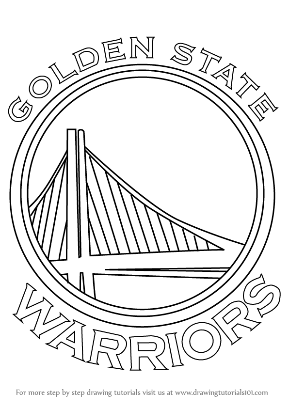 596x842 Learn How To Draw Golden State Warriors Logo - State Drawing