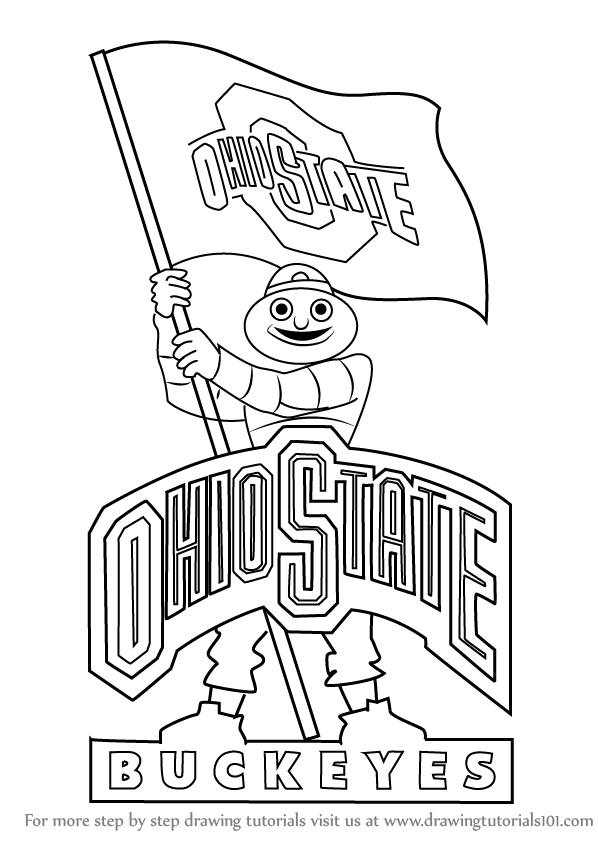 598x844 Learn How To Draw Ohio State Buckeyes Mascot - State Drawing