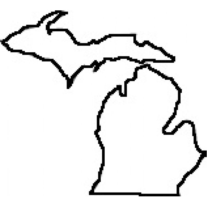 700x700 Drawing Of The States Of Michigan - State Drawing