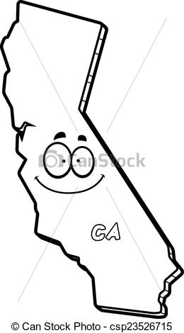 260x470 Cartoon California A Cartoon Illustration Of The State - State Of California Drawing