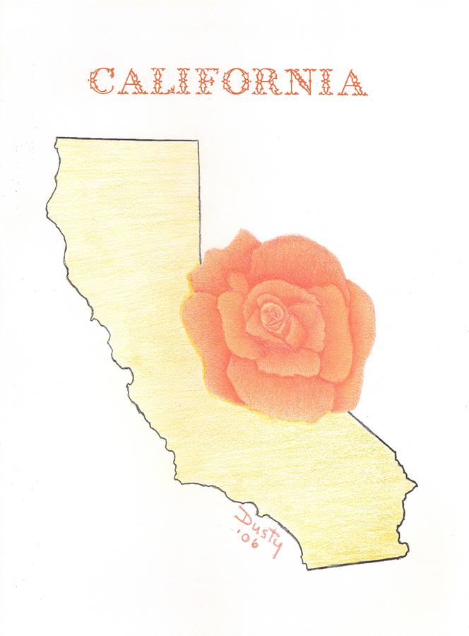 664x900 State Of California Drawing - State Of California Drawing