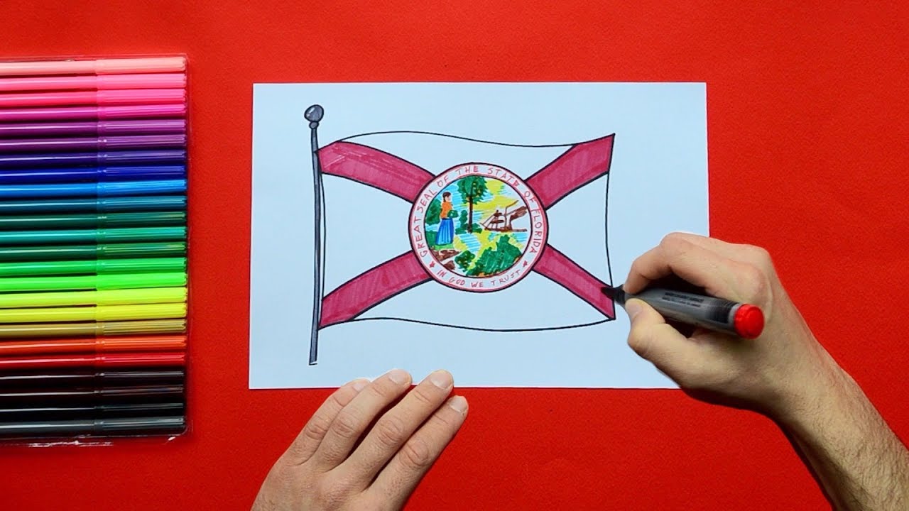 1280x720 how to draw the state flag of florida - State Of Florida Drawing