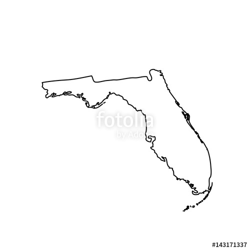 500x500 map of the u s state florida stock image and royalty free vector - State Of Florida Drawing