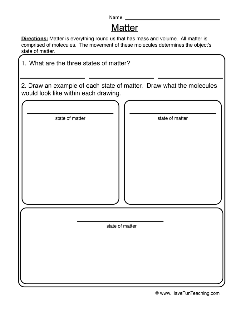 772x1000 matter worksheet have fun teaching - States Of Matter Drawing