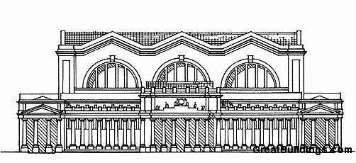 502x230 Great Buildings Drawing - Station Drawing