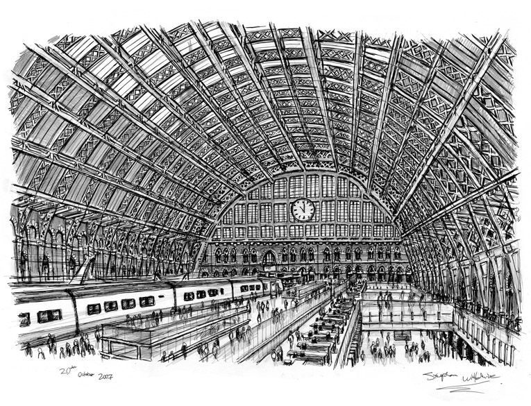765x585 interior of st pancras station - Station Drawing