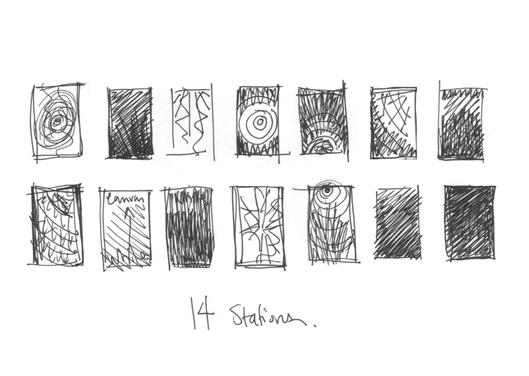 750x534 Mara De Luca - Stations Of The Cross Drawings