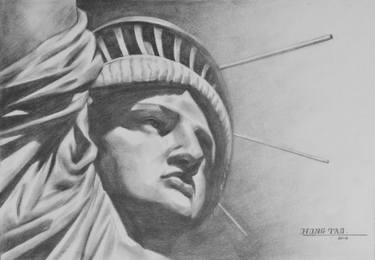 375x260 Drawing Statue Of Liberty Drawing - Statue Drawing