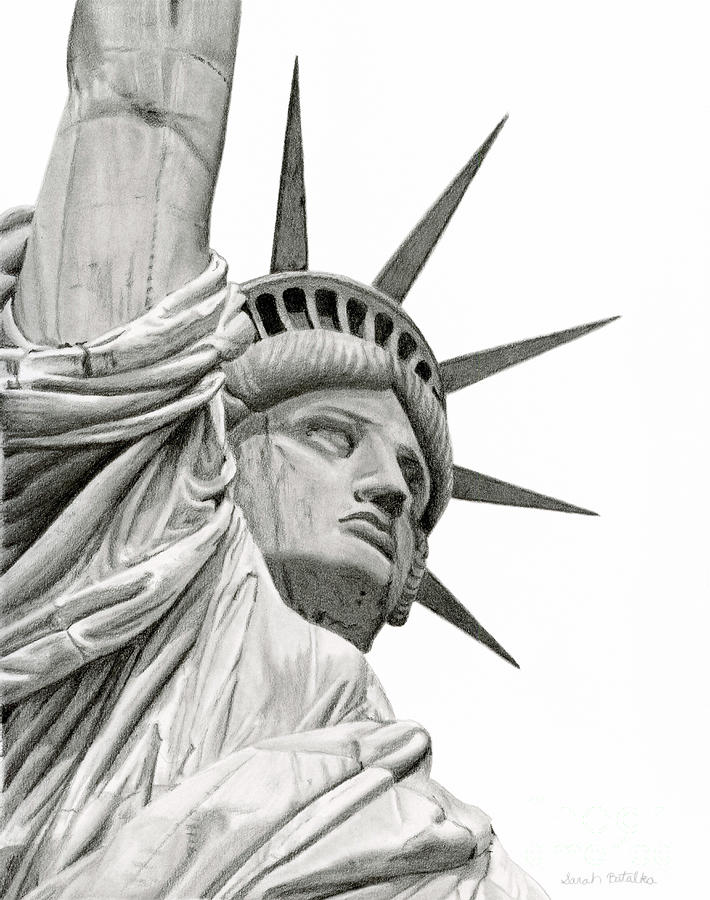 710x900 Statue Of Liberty Drawing - Statue Drawing