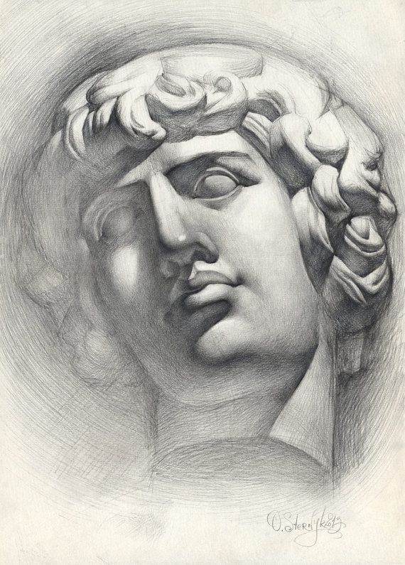 570x795 Academical Sculpture Drawing - Statue Drawing