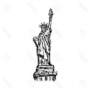 300x300 illustration statue liberty vector draw isolated illustration - Statue Of Liberty Black And White Drawing