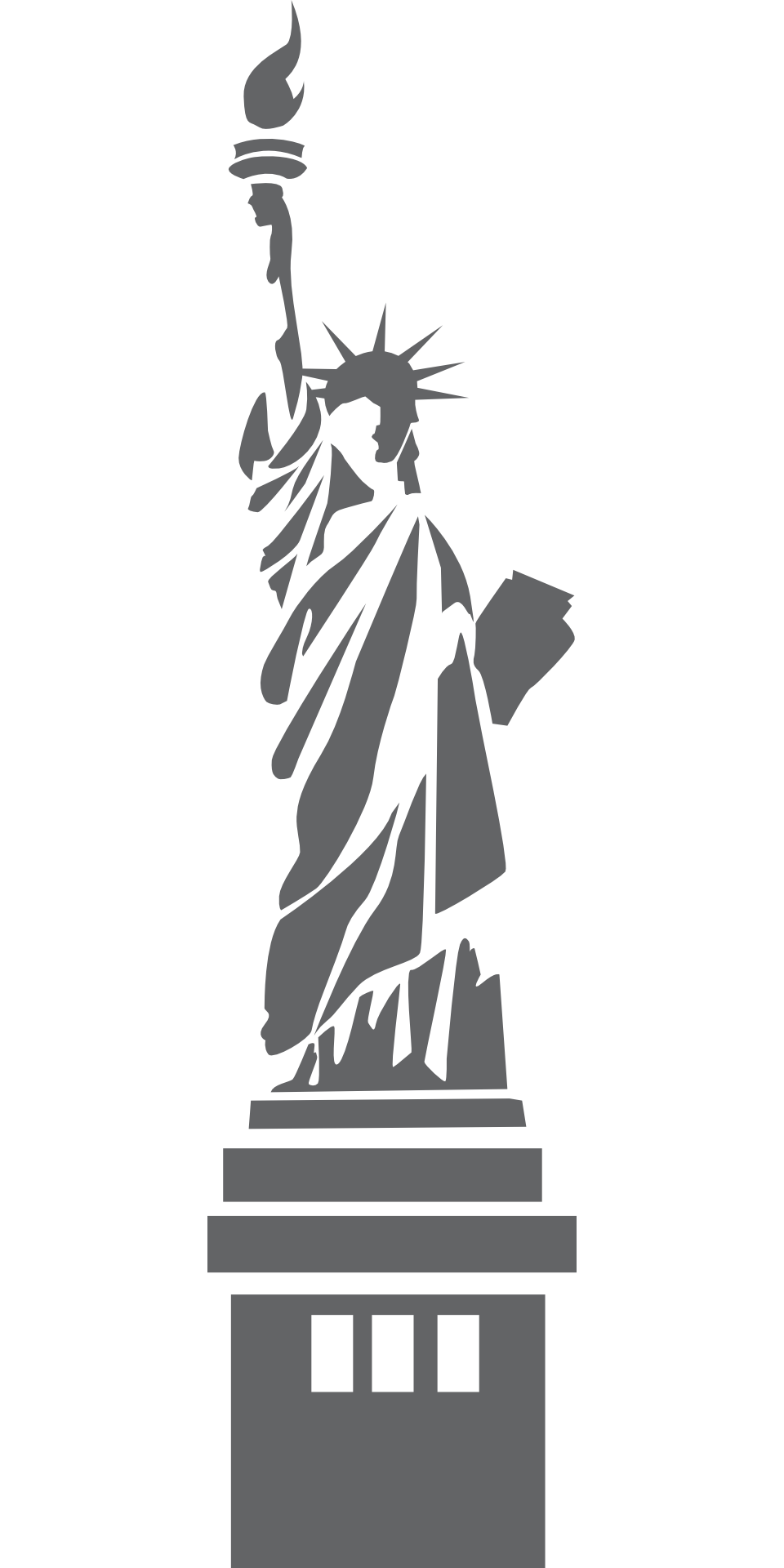 960x1920 Liberty Drawing Black Woman Transparent Png Clipart Free - Statue Of Liberty Black And White Drawing