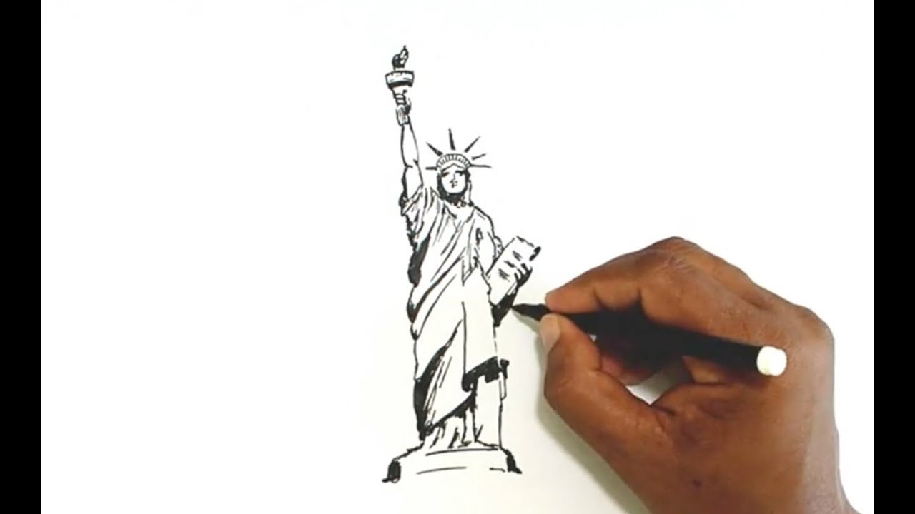 1280x720 Huge Collection Of 'cartoon Drawing Of The Statue Of Liberty - Statue Of Liberty Cartoon Drawing