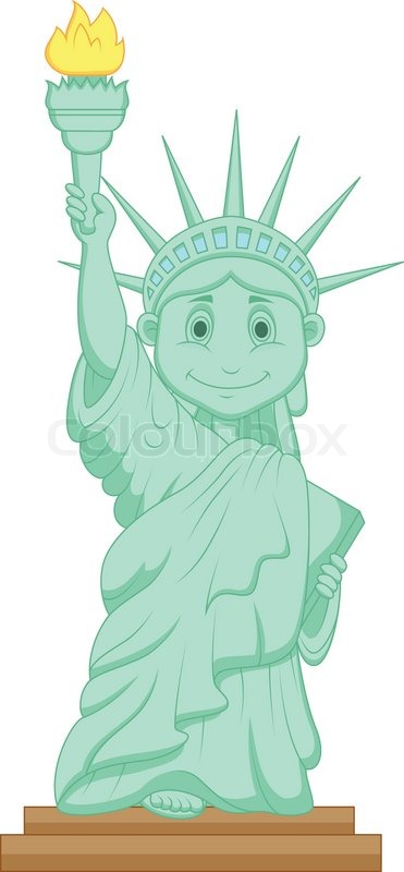 371x800 Vector Illustration Of Liberty Statue Stock Vector Colourbox - Statue Of Liberty Cartoon Drawing