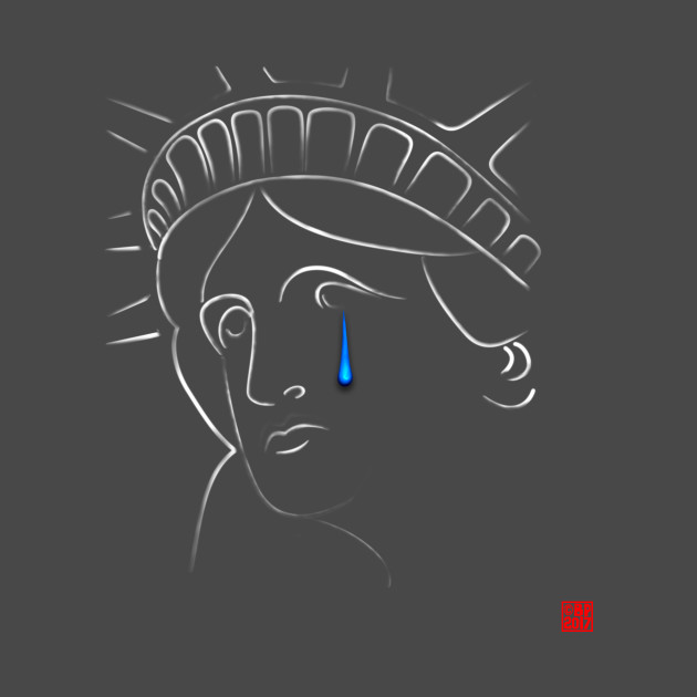 630x630 Statue Of Liberty Crying - Statue Of Liberty Crying Drawing