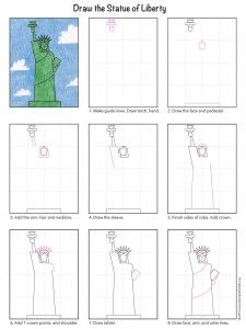 225x300 statue of liberty k in apfk tutorials statue of liberty - Statue Of Liberty Directed Drawing