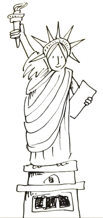 335x712 How To Draw The Statue Of Liberty Real Easy Shoo Rayner Author - Statue Of Liberty Drawing