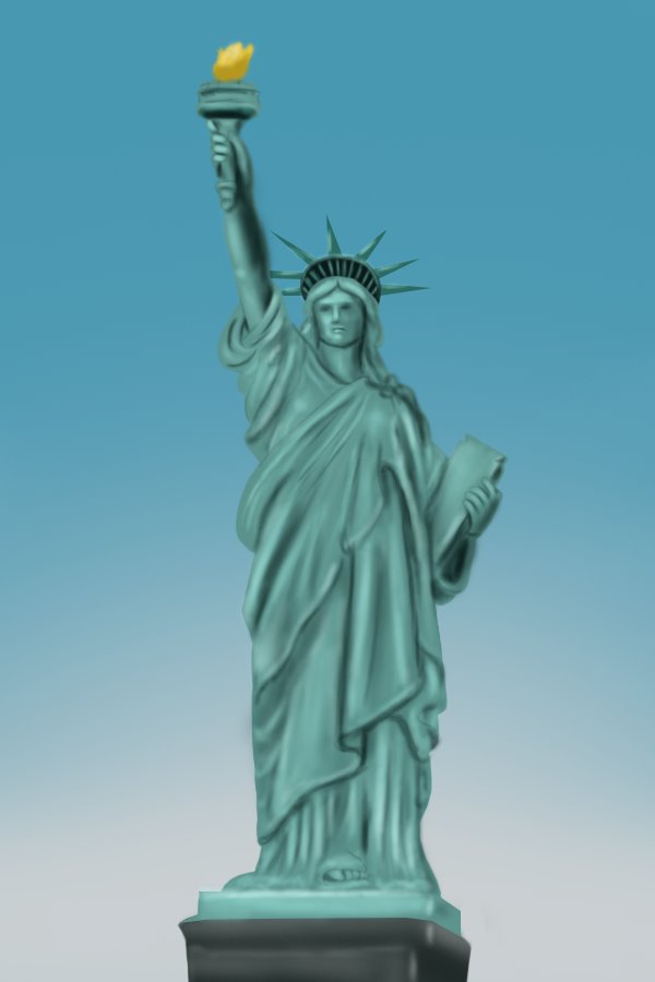 600x900 Learn How To Draw Statue Of Liberty - Statue Of Liberty Drawing