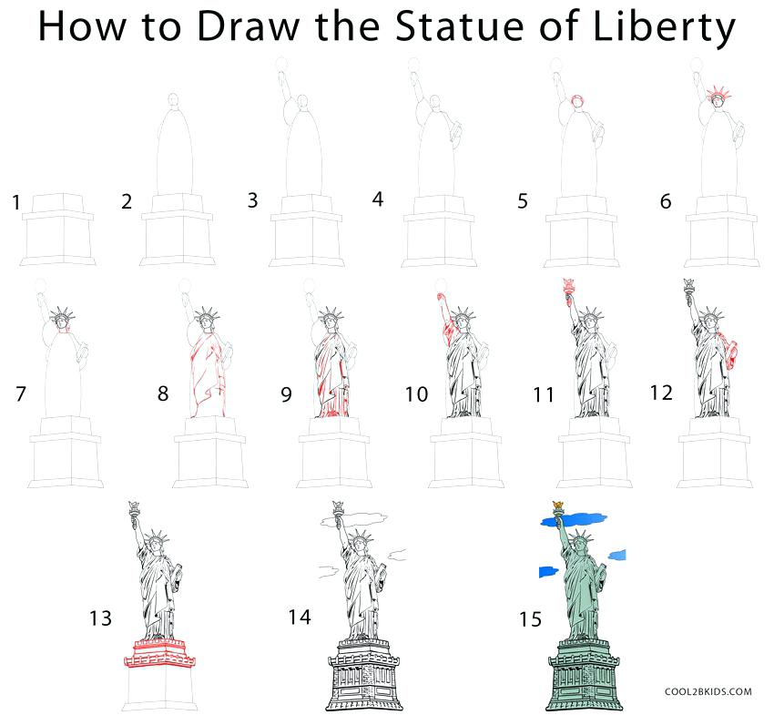 850x785 Statue Of Liberty Drawing As Well As How To Draw The Statue - Statue Of Liberty Drawing