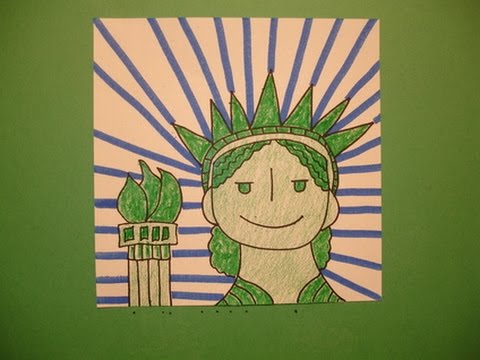 480x360 Let's Draw The Statue Of Liberty! - Statue Of Liberty Drawing Easy