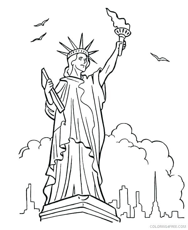 600x734 statue of liberty kindergarten statue of liberty facts for kids - Statue Of Liberty Drawing For Kids