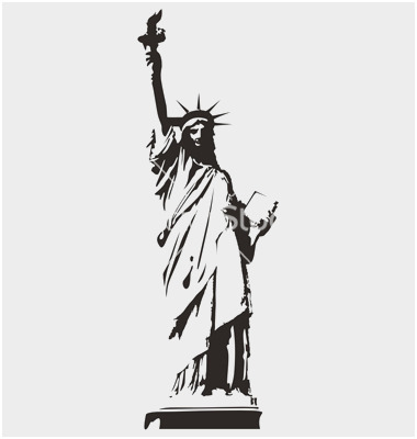 380x400 Statue Of Liberty Clipart Free Great Statue Liberty Drawing - Statue Of Liberty Drawing Outline