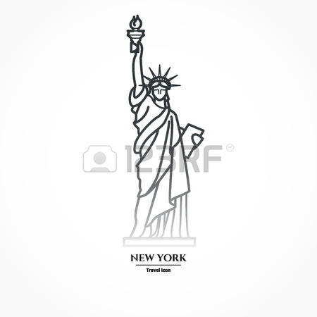 450x450 Statue Of Liberty Drawing Outline - Statue Of Liberty Drawing Outline