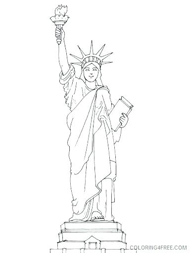 384x512 Statue Of Liberty Torch Coloring - Statue Of Liberty Drawing Step By Step