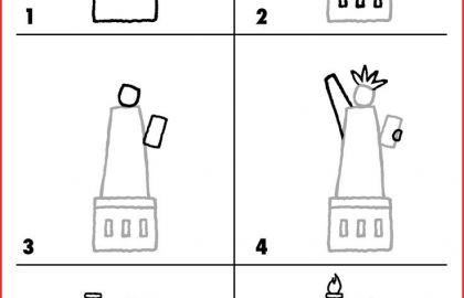 420x270 Statue Of Liberty Drawing Model Sketch Template - Statue Of Liberty Drawing Template
