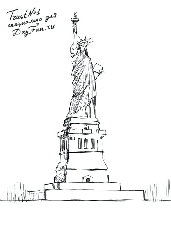 576x768 statue of liberty drawing icon drawing lady liberty - Statue Of Liberty Drawing Template
