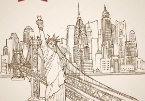 300x210 statue of liberty pencil drawing collection of statue - Statue Of Liberty Drawing Template