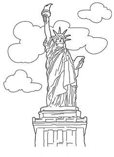 236x324 Elegant Statue Of Liberty Coloring - Statue Of Liberty Drawing Template