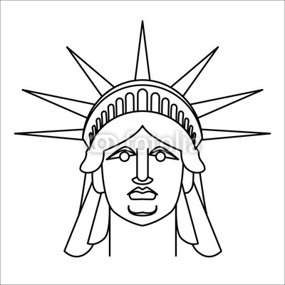 Statue Of Liberty Face Drawing at PaintingValley.com | Explore ...