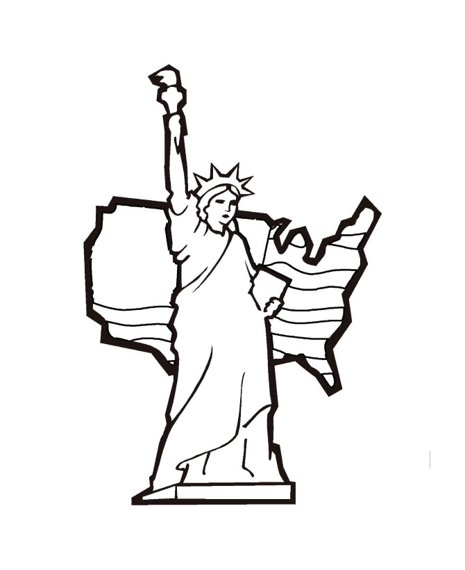670x820 how to draw the statue of liberty easy collection of statue - Statue Of Liberty Line Drawing
